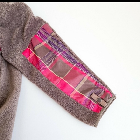 Mountain Fog Fleece Jacket Womens L Brown/Pink Checkered - Picture 3 of 3